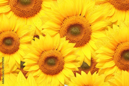 Yellow Abstract Background HD: Vibrant Sunflower Field at Midday, generative AI