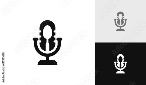 Food podcast show logo design