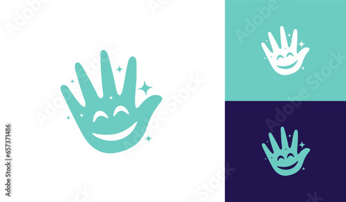 Hand sanitizer icon logo design