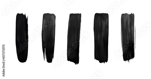 set of abstract black ink paint brushes abstract straight paintbrush strokes isolated background