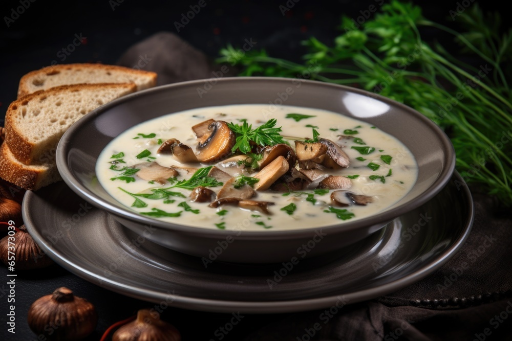 Mushroom soup background