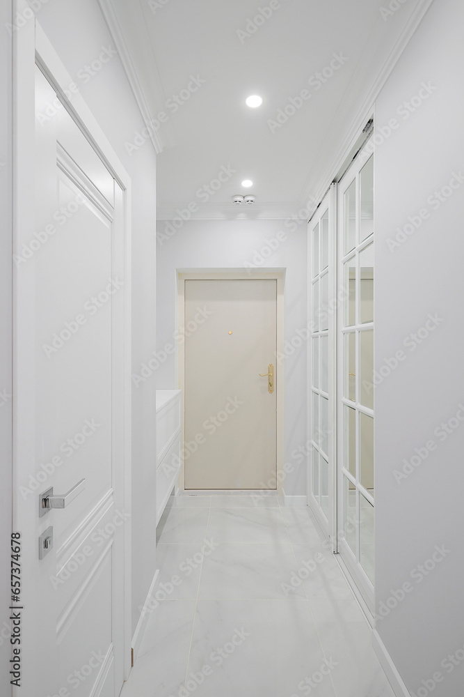 Entrance door inside an apartment interior Entrance door inside an apartment interior
