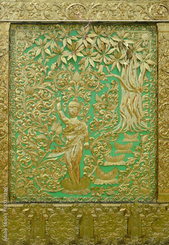 Buddha artwork from brass design