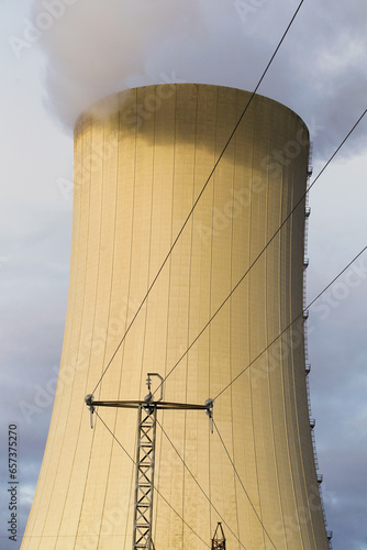Cooling Tower at Meirama Thermal Power Plant in Cerceda, Spain photo