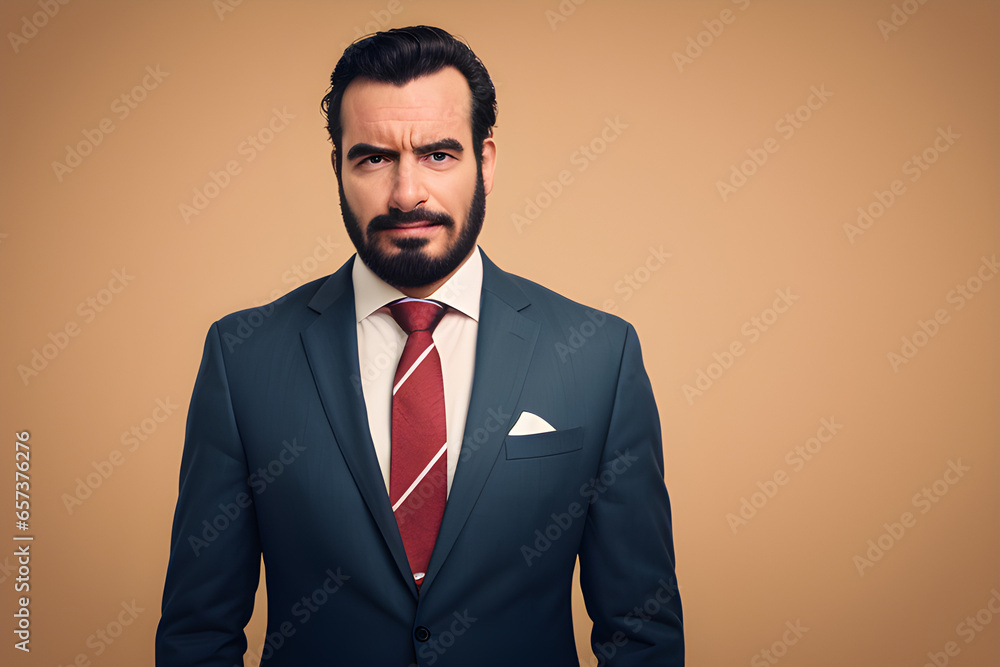 A handsome guys man with a beard in a suit A handsome guys man with a beard in a suit