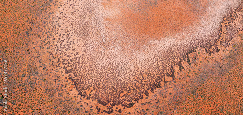 Dry lake and salt patterns in outback Australia