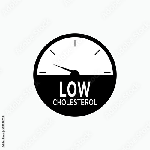 Low Cholesterol Icon. Health Parameter Symbol.   