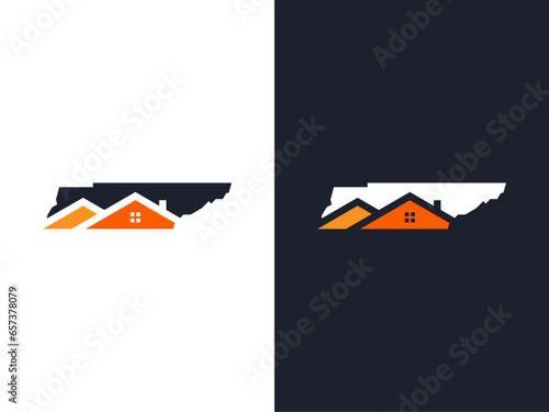 Abstract Tennessee real estate home logo icon template