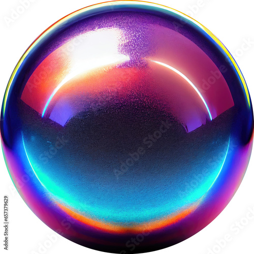 Sphere Colorful Reflective Metallic Ball Circle