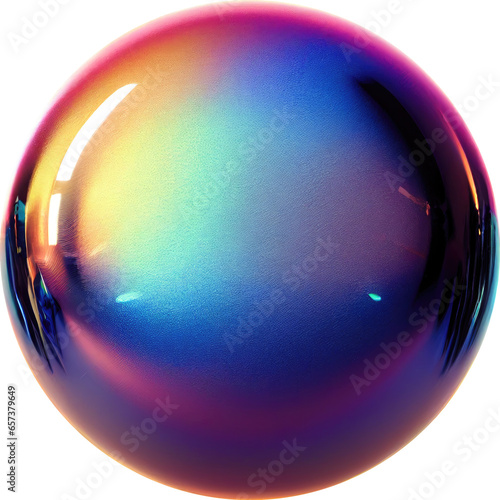 Sphere Colorful Reflective Metallic Ball Circle