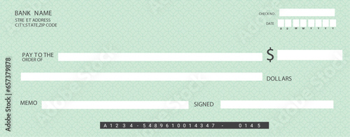 Blank Check template vector