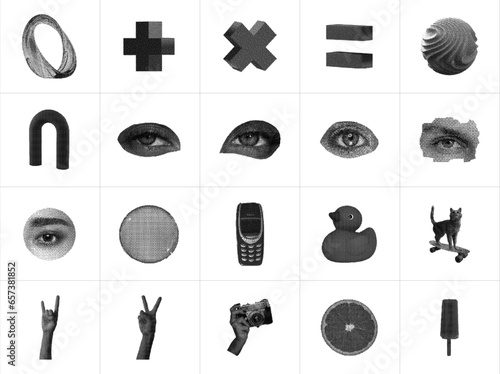 Dither Bitmap Vector Pixelated Vector Objects