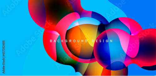 Spheres and circles abstract background, trendy colorful design. Vector Illustration For Wallpaper, Banner, Background, Card, Book Illustration, landing page