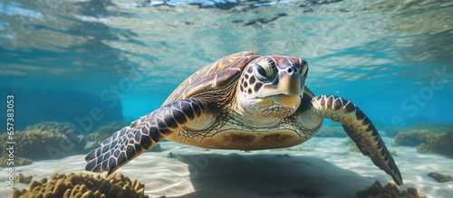 Galapagos island sea turtle photo © 2rogan