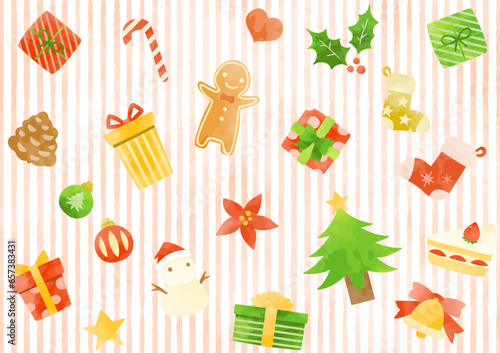 カラフルなクリスマスの背景