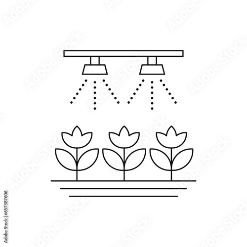 Water irrigation icon design. isolated on white background. vector illustration