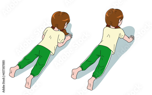 腕立て伏せをする人