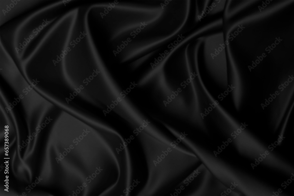 Black background flag on fabric texture - obrazy, fototapety, plakaty 