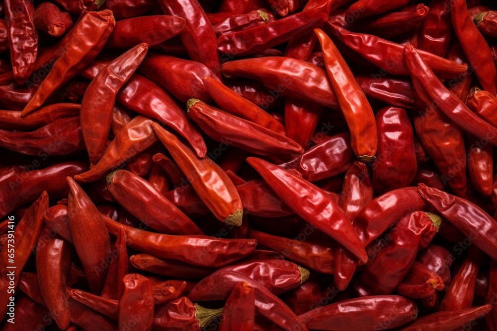 Generative AI : Close up dried chilli background. Red hot chili wallpaper. Generative AI : Close up dried chilli background. Red hot chili wallpaper.