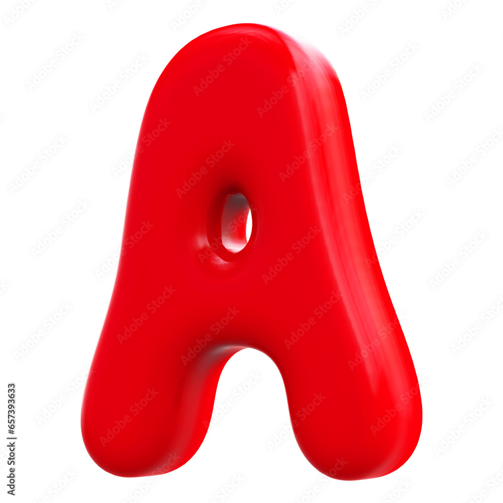 Red Letter A With Style 3d Render Red Letter A With Style 3d Render