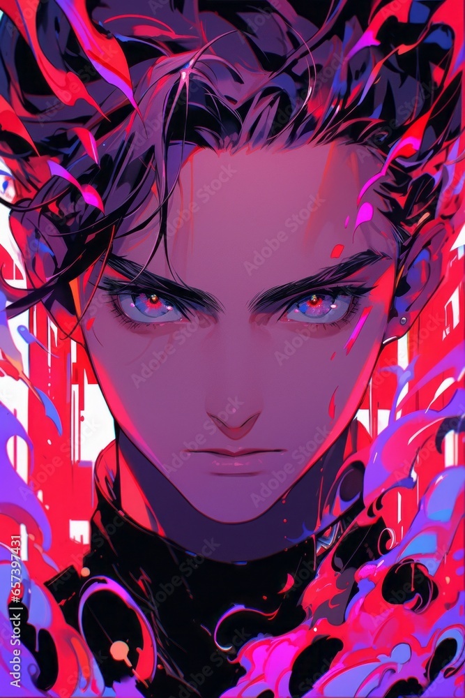 アニメ系クールな男性,Generative AI AI画像 アニメ系クールな男性,Generative AI AI画像