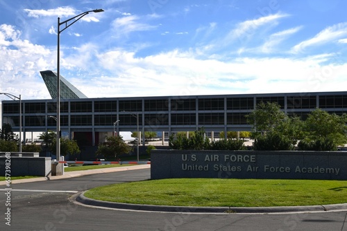 Entrance to the United States Air Force Academy in Colorado Springs