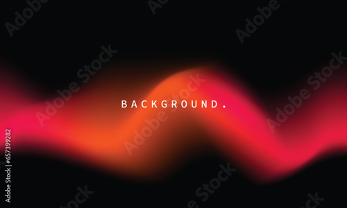 Wavy and fluid vibrant gradient mesh on dark background. Orange and red dynamic color gradation backdrop design. Elegant smooth background for poster, banner, cover, presentation, or magazine.