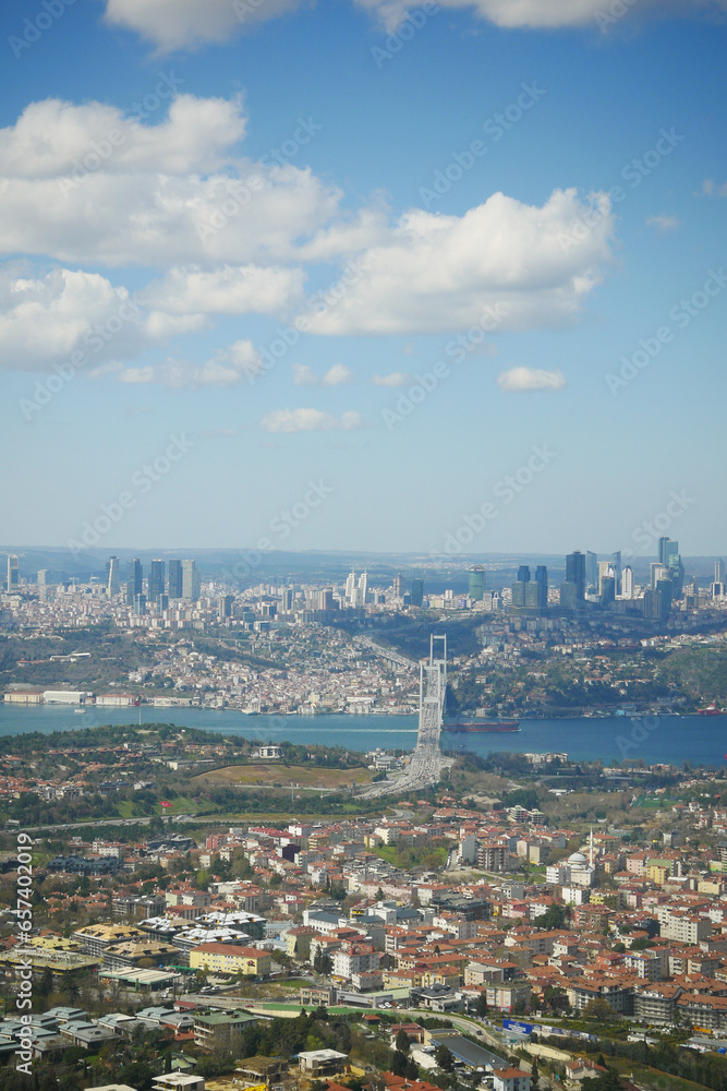 Bosphorus bridge and city scape in Istanbul, Turkey Bosphorus bridge and city scape in Istanbul, Turkey