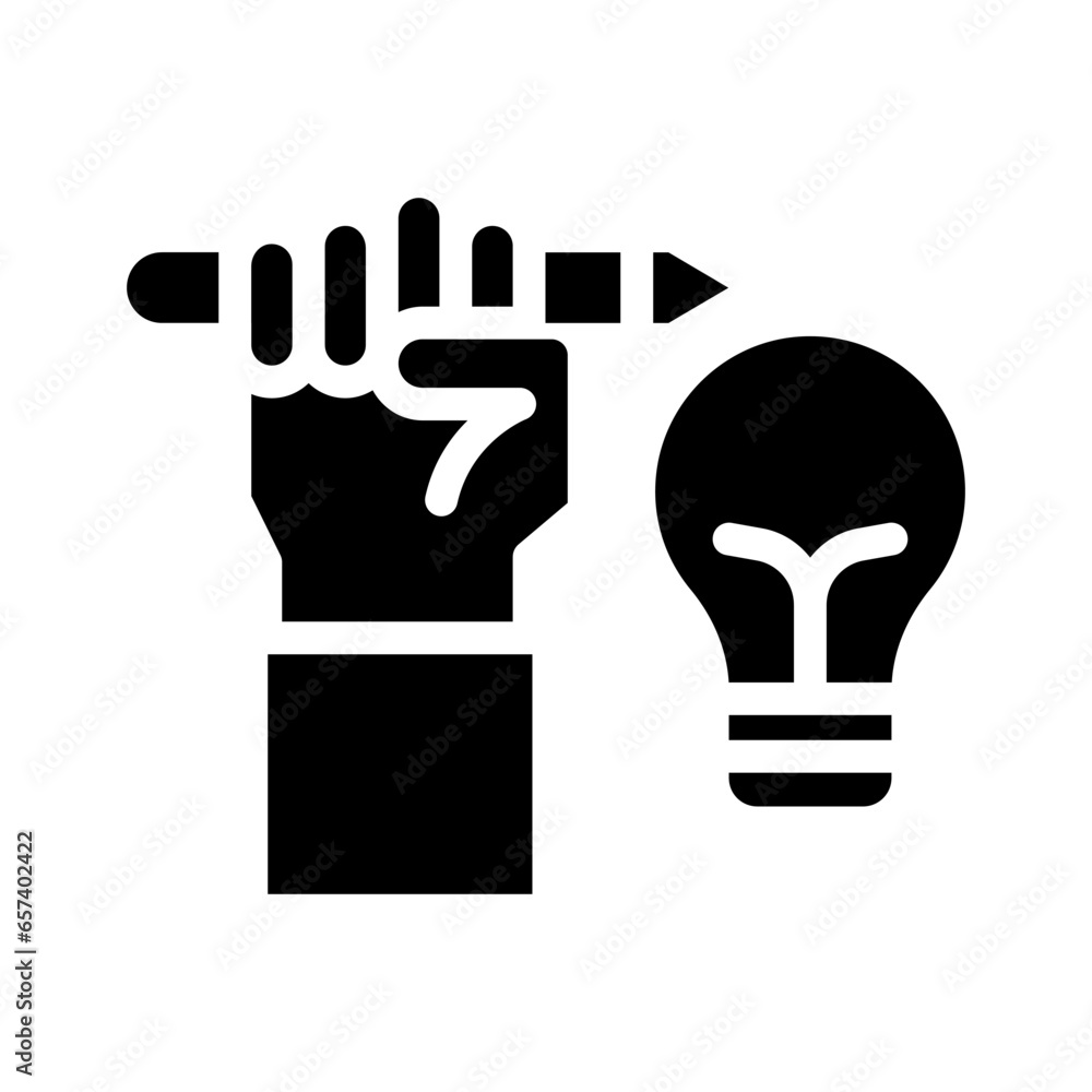 innovation glyph icon illustration vector graphic. Simple element illustration vector graphic, suitable for app, websites, and presentations isolated on white background