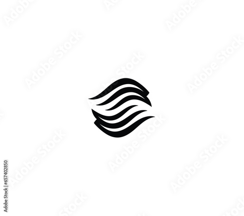Initial Letter S Flying Birds Eagle Falcon Hawk Logo Design Inspiration, NS logo