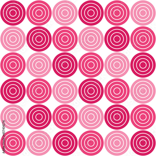 Pink circle pattern. Circle vector seamless pattern. Decorative element  wrapping paper  wall tiles  floor tiles  bathroom tiles.