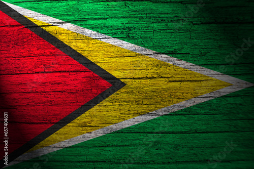Canvas-taulu guyana flag painting on wood