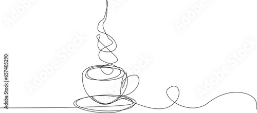 vector cup of coffee line art
