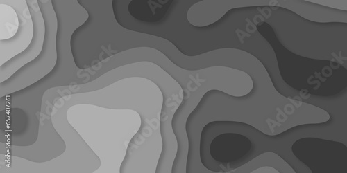 Gray and black abstract papercut background. Abstract black papercut background 3d realistic design use for ads banner and advertising print design vector. 3d topography relief. Vector topographic.