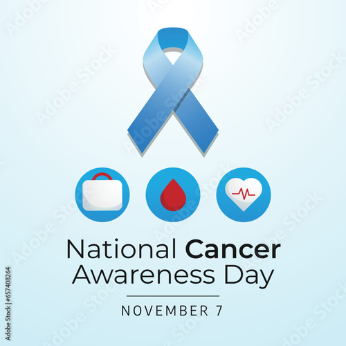 Flyers promoting National Cancer Awareness Day or associated events can utilize the National Cancer Awareness Day vector illustrations. design of a flyer, a celebration.