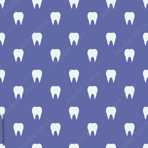 Seamless background with teeth.Dentistry.Vector texture with teeth on isolated background.