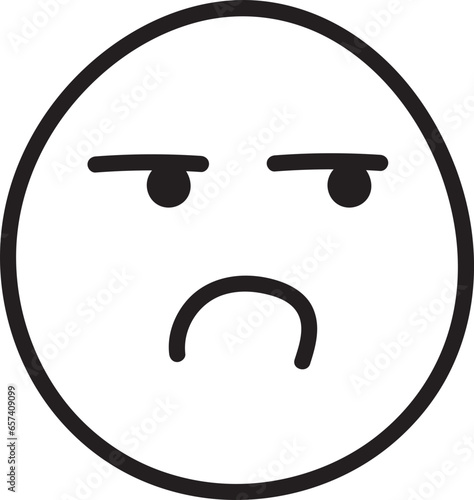 tired emoji face outline