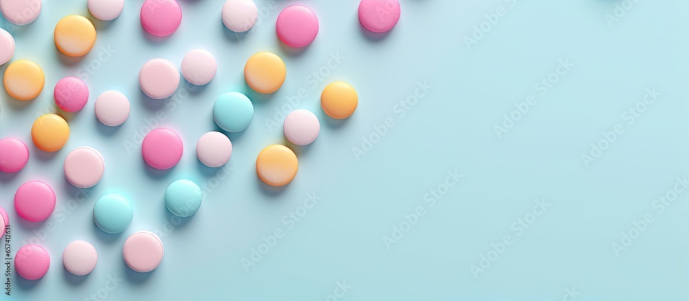 copy space image on isolated background with pills copy space image on isolated background with pills