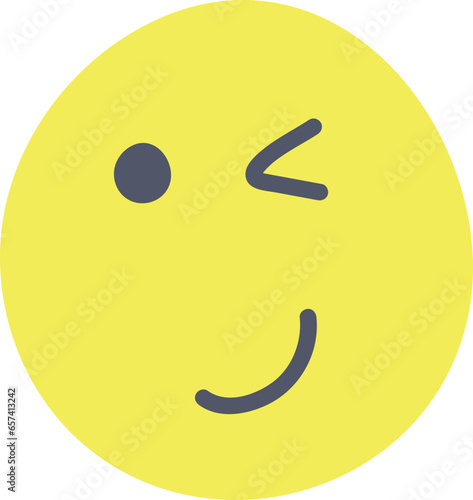 smile winking emoji face