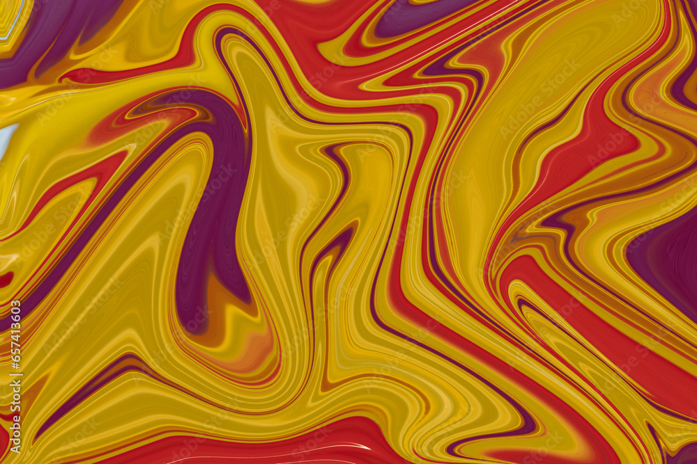 Abstract background with fluid colors in yellow, red and violet, abstract color background