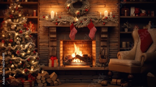 Christmas themed background, cozy, friendly, jolly
