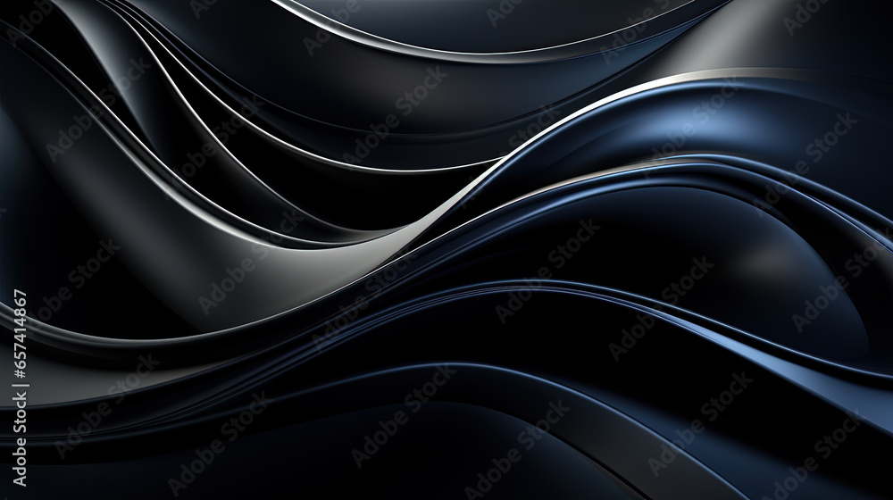 Digital Art of Black Liquid Gel Thick Wavy Silky Black Background Digital Art of Black Liquid Gel Thick Wavy Silky Black Background