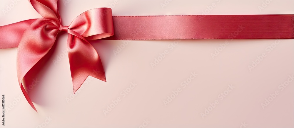 copy space image on isolated background with shiny red ribbon copy space image on isolated background with shiny red ribbon