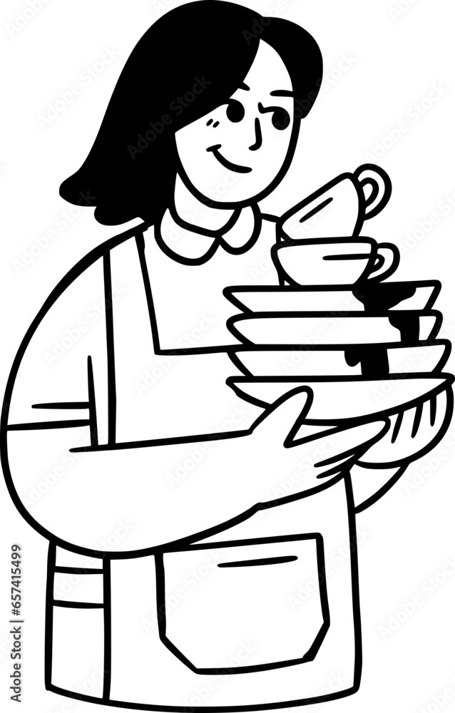 Waiter Illustration Waiter Illustration