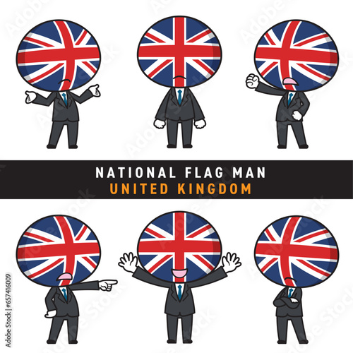 イギリスの国旗を擬人化したキャラクターセット