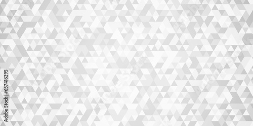 Abstract gray and white small square geomatrics triangle background. Abstract geometric pattern gray and white Polygon Mosaic triangle Background, business and corporate background. photo