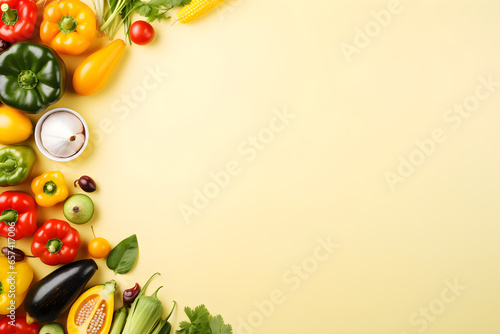 vegetables on a white background