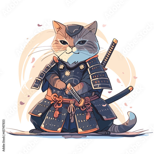 Cute Cat Samurai photo