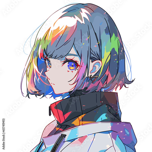 Anime Girl Comic Style