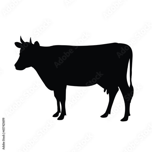 Cow Silhouette. Cow Vector Illustration. Cow Artwork.